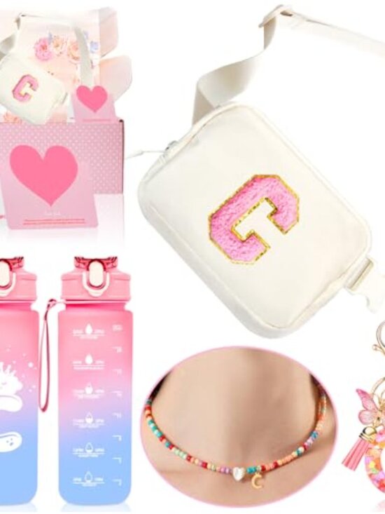 Other - Personalized Initial Fanny Pack Crossbody Bag for Girls With Water Bottle